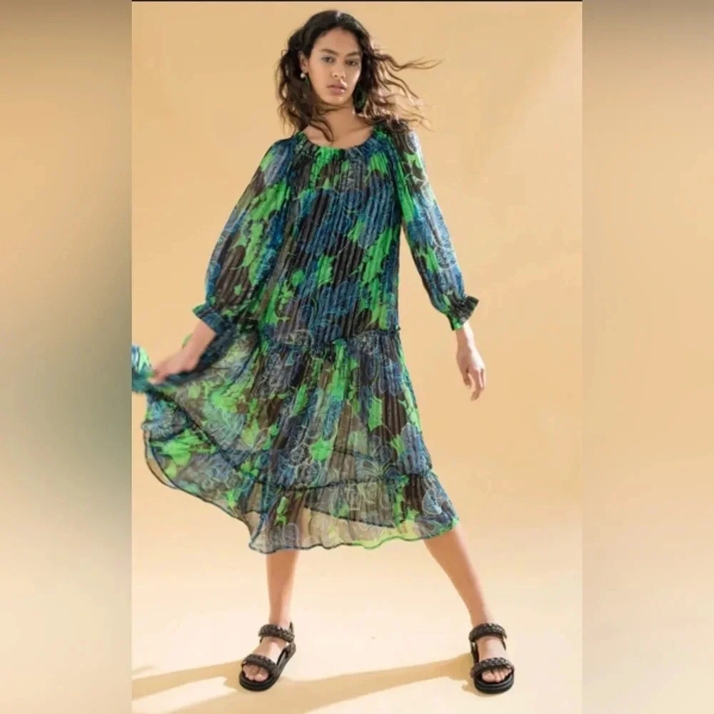 Megan Park KAILUA CHIFFON DRESS xs
